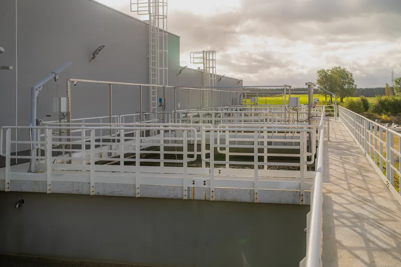 Wastewater treatment plant at a cattle slaughterhouse in Biskupiec