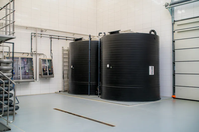 Wastewater treatment plant at a cattle slaughterhouse in Biskupiec